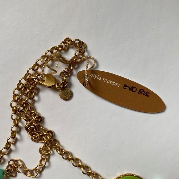 NWT David Aubrey Green Bubble Chain Statement Necklace (Original Packagi… - Picture 8 of 13